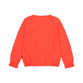 Bluză din bumbac cu imprimeu fluture, portocalie Boboli 277623 2