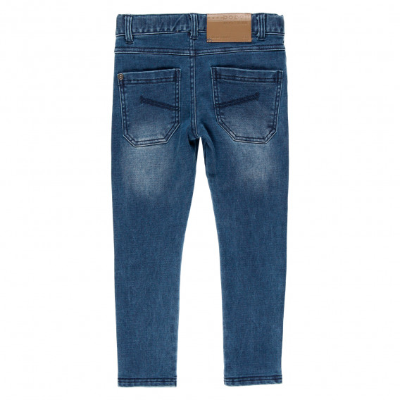 Jeans din bumbac cu aplicații, albastru Boboli 277730 2