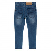Jeans din bumbac cu aplicații, albastru Boboli 277733 5