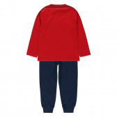 Set de bluză și pantaloni din bumbac, roșu și albastru Boboli 277771 2