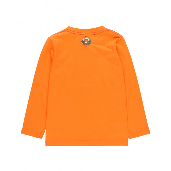 Bluză din bumbac cu imprimeu grafic, portocaliu Boboli 277829 2