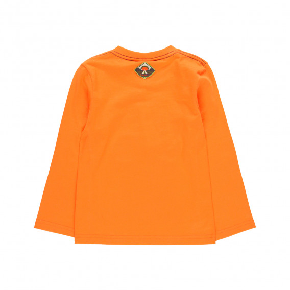 Bluză din bumbac cu imprimeu grafic, portocalie Boboli 277838 2
