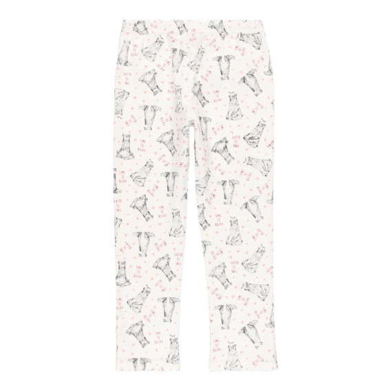 Pijamale din bumbac din două piese, albe Boboli 277934 7