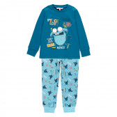 Pijamale din bumbac din două piese, albastru Boboli 277953 