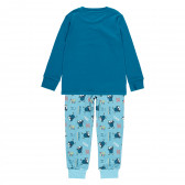 Pijamale din bumbac din două piese, albastru Boboli 277954 2