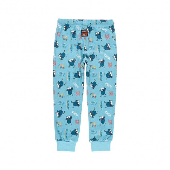 Pijamale din bumbac din două piese, albastru Boboli 277958 6