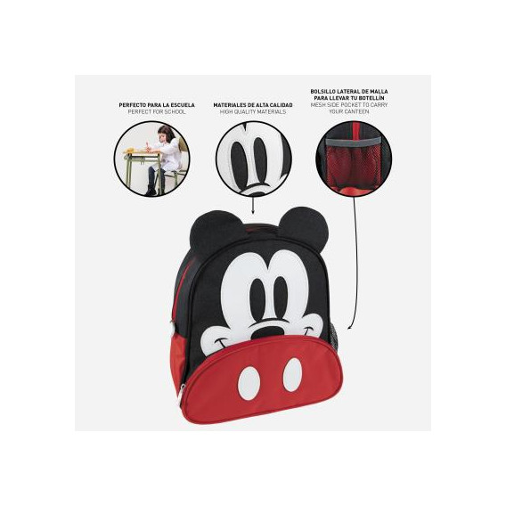Rucsac cu aplicație Mickey Mouse pentru băieți, negru Mickey Mouse 278045 5