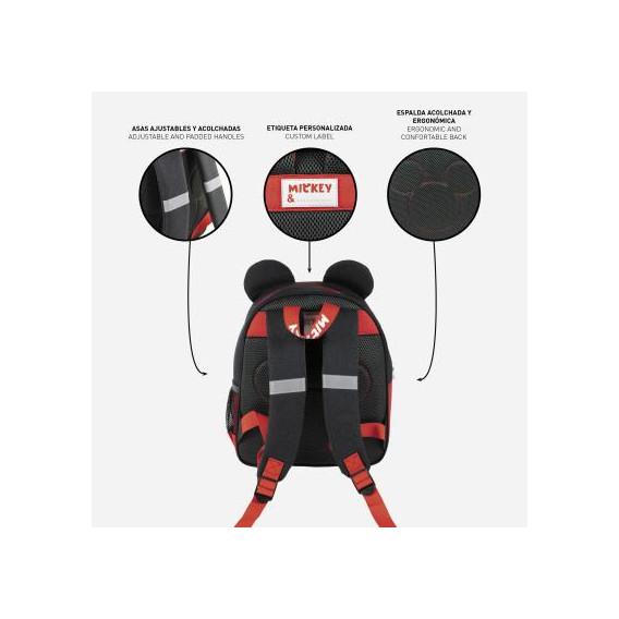 Rucsac cu aplicație Mickey Mouse pentru băieți, negru Mickey Mouse 278046 6