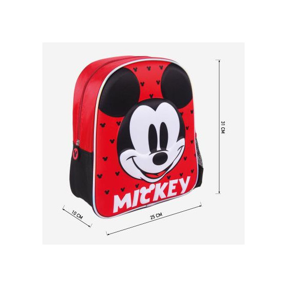 Rucsac cu imprimeu 3D Mickey Mouse pentru băiat, roșu Mickey Mouse 278122 3