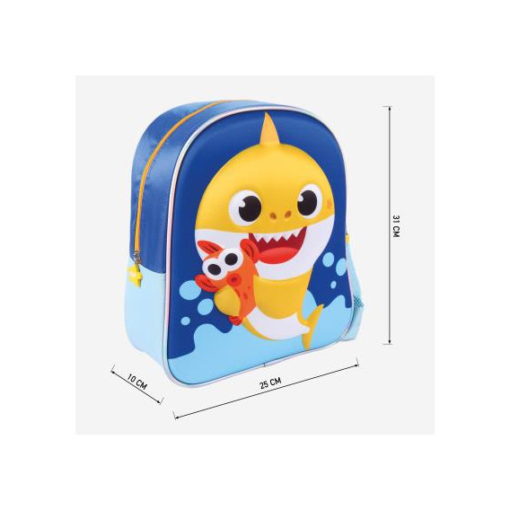 Rucsac cu imprimeu 3D Baby Shark, albastru BABY SHARK 278136 3