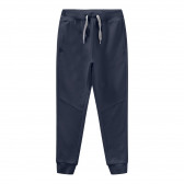 Pantaloni sport din bumbac organic, de culoare bleumarin Name it 278575 