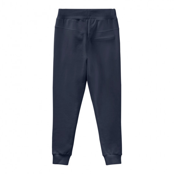 Pantaloni sport din bumbac organic, de culoare bleumarin Name it 278576 2