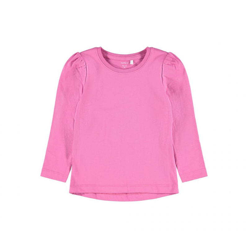 Bluză din bumbac cu mâneci lungi, în roz  278599