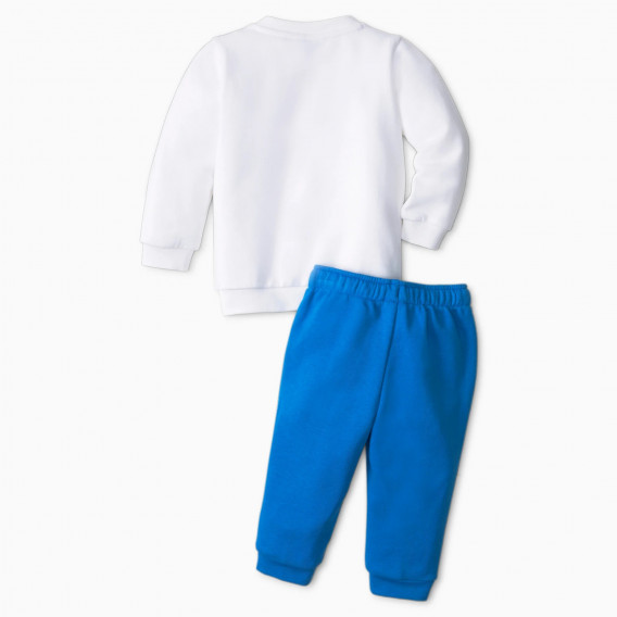 Hanorac și pantaloni sport, alb cu albastru Puma 278624 2