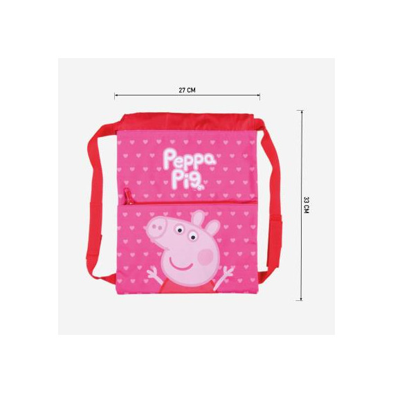 Rucsac în formă de sac cu Peppa Pig pentru fete, roz Peppa pig 278710 3