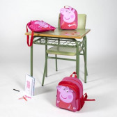Rucsac în formă de sac cu Peppa Pig pentru fete, roz Peppa pig 278713 6