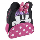 Rucsac cu aplicație Minnie Mouse pentru fete, negru Minnie Mouse 278716 