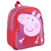 Rucsac cu aplicație Peppa Pig pentru fete, roz Peppa pig 278727 