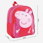 Rucsac cu aplicație Peppa Pig pentru fete, roz Peppa pig 278729 3