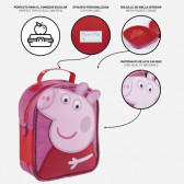Borsetă de prânz cu aplicație Peppa Pig pentru fete, roz Peppa pig 278743 5