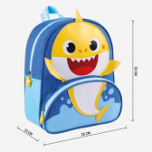 Rucsac cu aplicație Baby Shark pentru băieți, albastru BABY SHARK 278751 3