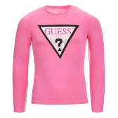 Bluză cu detalii strălucitoare, roz Guess 279441 