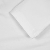 Bluză cu mânecă lungă cu imprimeu de inimă și paiete, albă DESIGUAL 279467 4