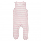 Set de salopetă și bluză, alb cu roz, pentru bebeluși Cool club 279767 5