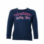 Bluză pentru fete cu inscripția Nouăsprezece șaizeci și cinci Benetton 28003 2