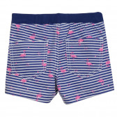 Pantaloni scurți Cool Club în dungi albe și albastre, cu imprimeu flamingo Cool club 280045 4