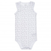 Body fără mâneci cu imprimeu de melc pentru bebeluși, alb Cool club 280645 
