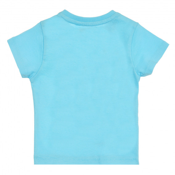 Tricou din bumbac cu imprimeu animal pentru bebeluș, albastru deschis Cool club 280670 4