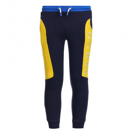 Pantaloni sport cu sigla brandului, albastri Guess 280779 