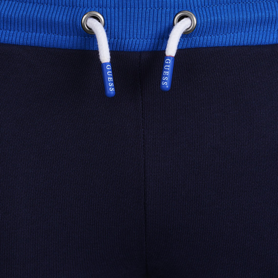 Pantaloni sport cu sigla brandului, albastri Guess 280780 2
