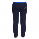 Pantaloni sport cu sigla brandului, albastri Guess 280782 4