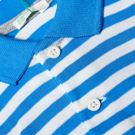 Bluză de bumbac cu mânecă lungă, pentru copii, cu imprimeu pe spate Benetton 28113 3