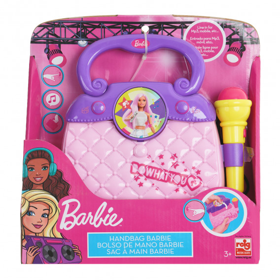 Geantă pentru copii, cu microfon Barbie 281316 4