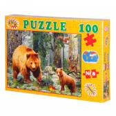 Puzzle animal - Urși, 100 de piese Детски свят 281375 3
