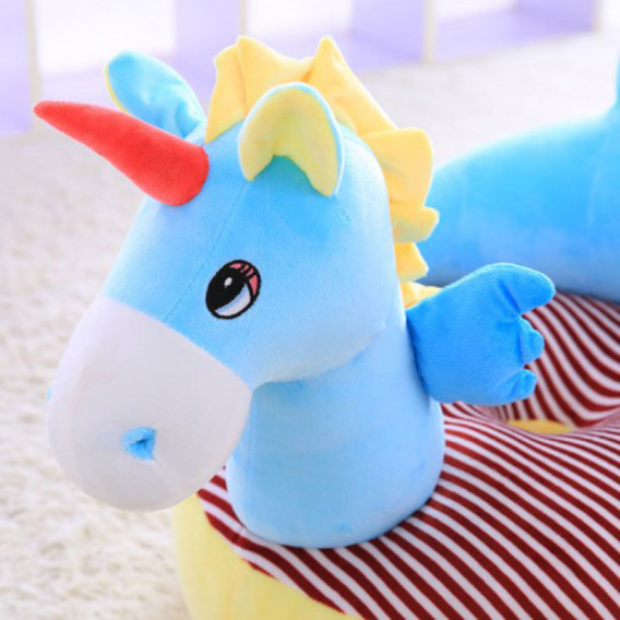 Fotoliu / puf pentru pluș pentru bebeluși - Unicorn, albastru HomyDesign 282119 2