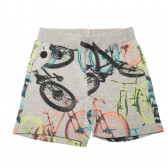 Pantaloni scurți din bumbac pentru copii cu imprimeu de biciclete Boboli 28295 