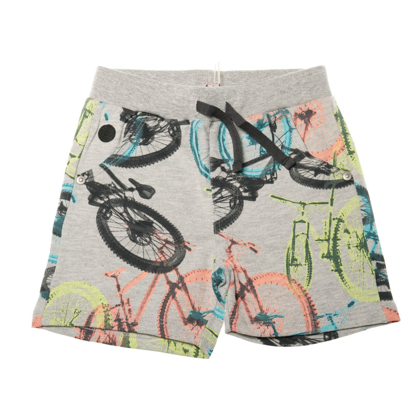 Pantaloni scurți din bumbac pentru copii cu imprimeu de biciclete  28295