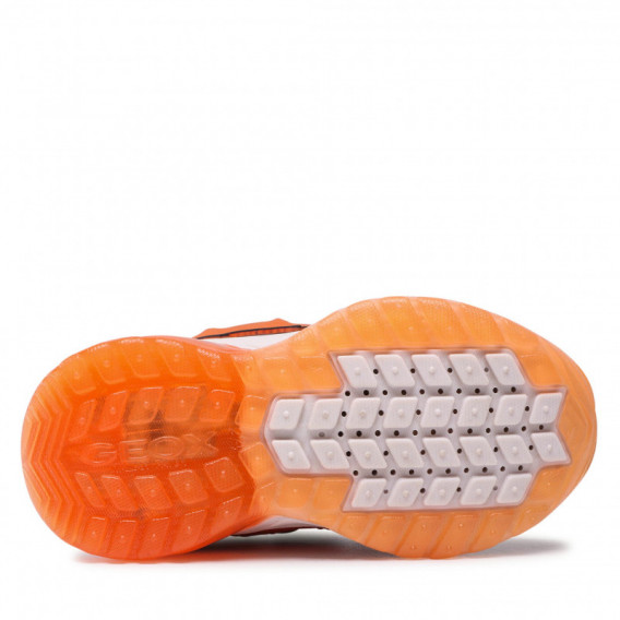 Sneakers Bolt negri, cu detalii portocalii și albaștri Geox 283059 4
