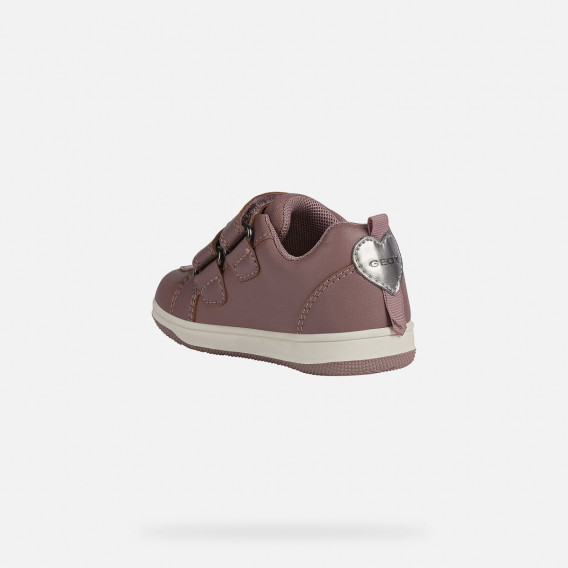 Sneakers cu aplicații de inimă, roz Geox 283134 3