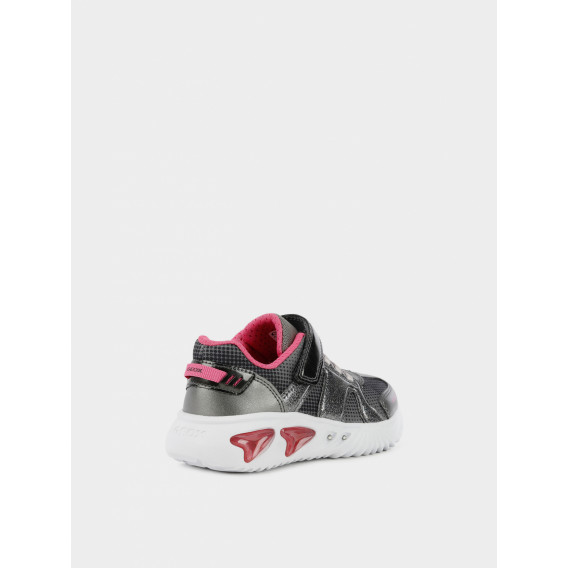 Sneakers cu detalii roz, argintii. Geox 283156 3