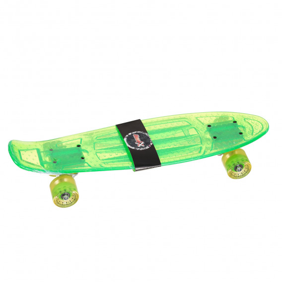 Skateboard transparent cu tracțiune, verde Amaya 283217 