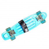 Skateboard cu tracțiune cruiser albastru transparent Amaya 283385 4