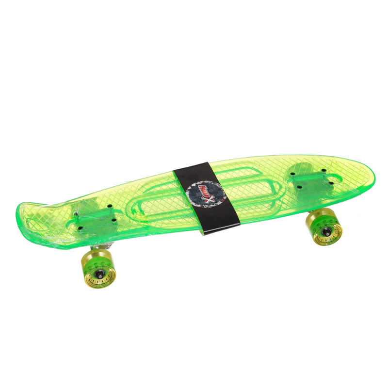 Skateboard mare transparent cu tracțiune, verde  283386
