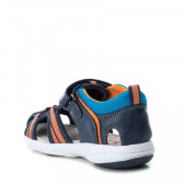Sandale în albastru bleumarin cu elemente Orange pentru băieți XTI 28352 4