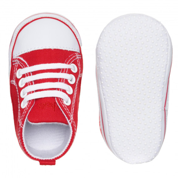 Teniși pentru copii Playshoes în roșu cu accente albe Playshoes 283784 3