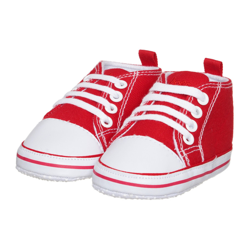 Teniși pentru copii Playshoes în roșu cu accente albe  283786